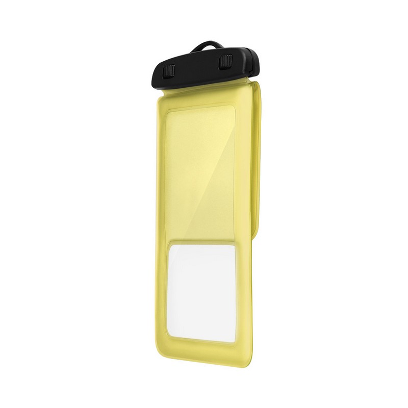 ケース(汎用) 浮く背面ポケット付き防水ケース ｢FLOAT SAVER POCKET｣ クリアイエロー