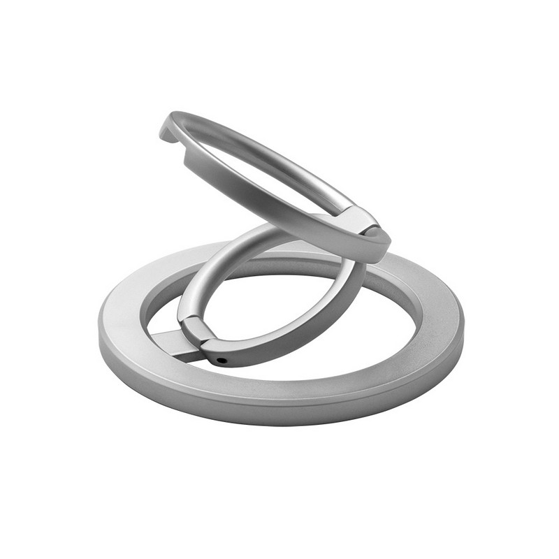 MagSafe対応 スマートフォンリング「MAGTUS」Ring Multi Stand マットシルバー