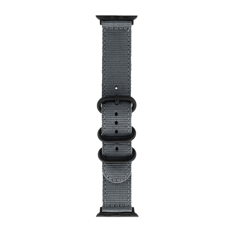 Apple Watch 38/40/41/42mm バンド 「CORVIN」 3バックルナイロンバンド グレー