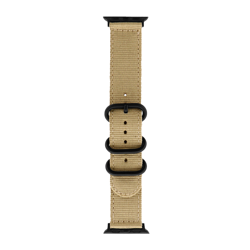 Apple Watch 38/40/41/42mm バンド 「CORVIN」 3バックルナイロンバンド ベージュ
