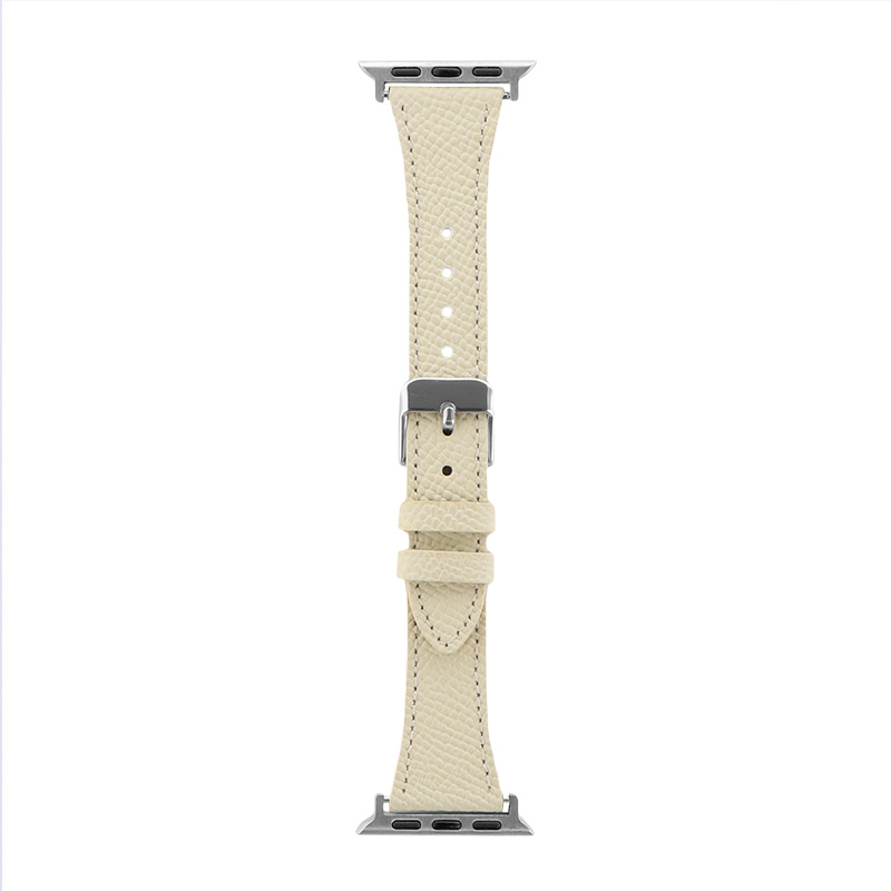 Apple Watch 38/40/41/42mm バンド 「CORVIN」 シュリンクレザーバンド アイボリー