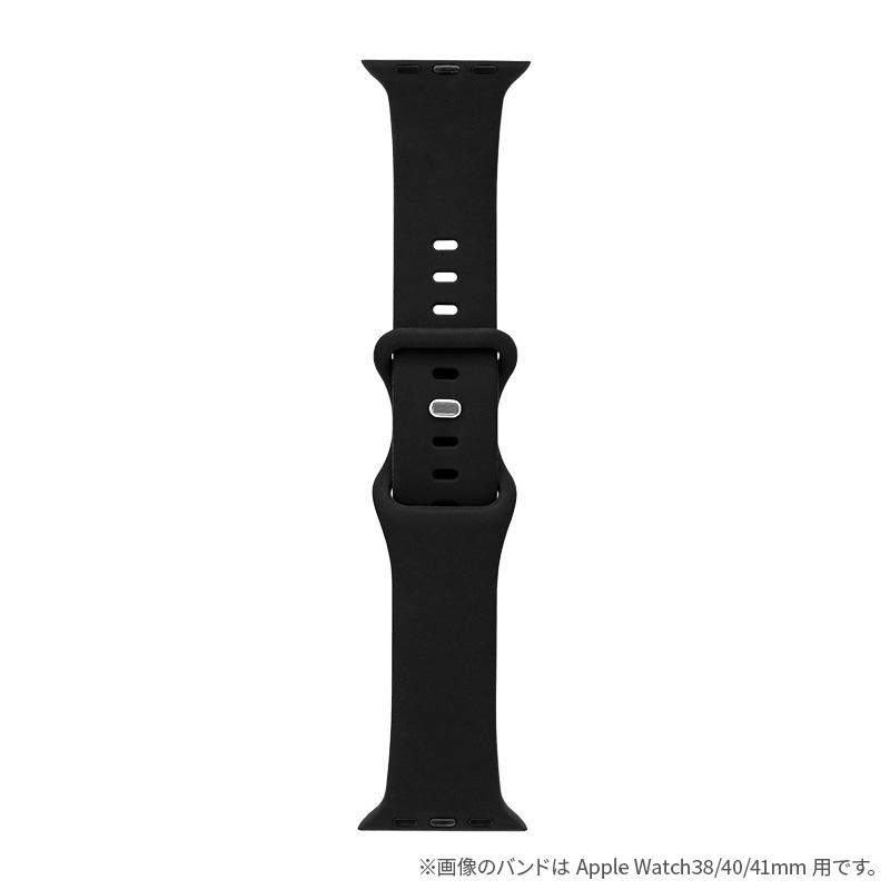 Apple Watch 42(Series 1,2,3)/44/45/46/49mm バンド 「CORVIN」 ベーシックシリコンバンド ブラック