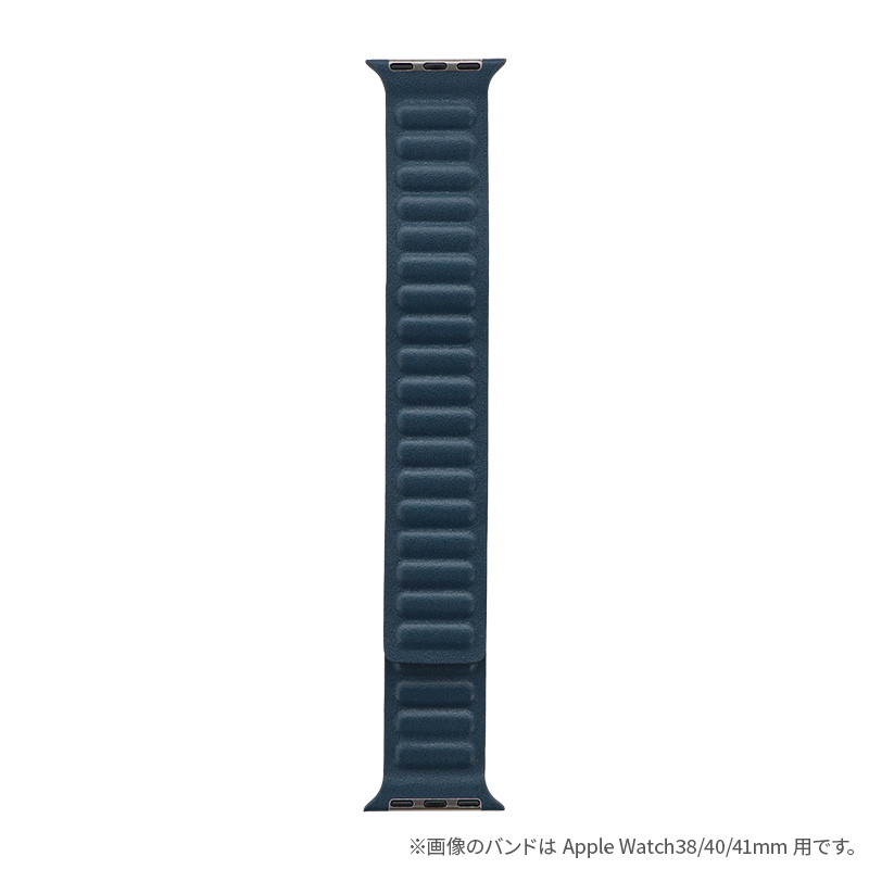 Apple Watch 42(Series 1,2,3)/44/45/46/49mm バンド 「CORVIN」 レザー風マグネットバンド ネイビー