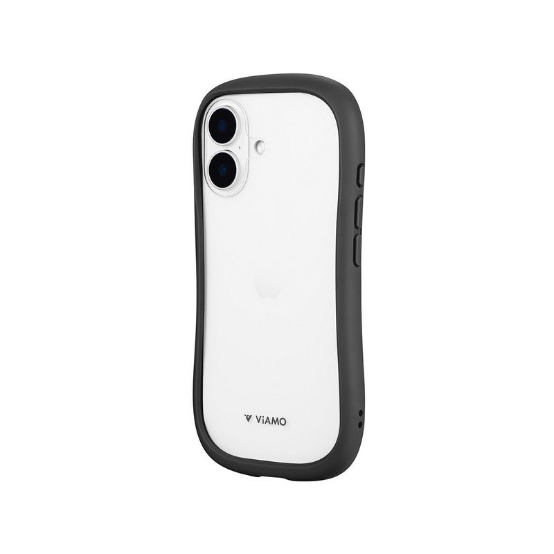 iPhone 16 耐傷・耐衝撃ハイブリッドケース 「ViAMO freely」 ダークグレー