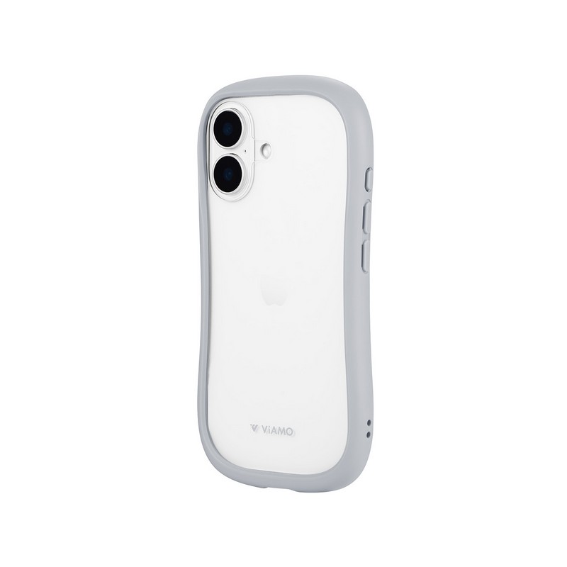 iPhone 16 耐傷・耐衝撃ハイブリッドケース 「ViAMO freely」 ライトグレー