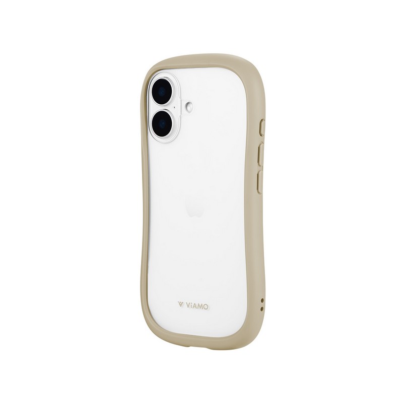 iPhone 16 耐傷・耐衝撃ハイブリッドケース 「ViAMO freely」 ベージュ