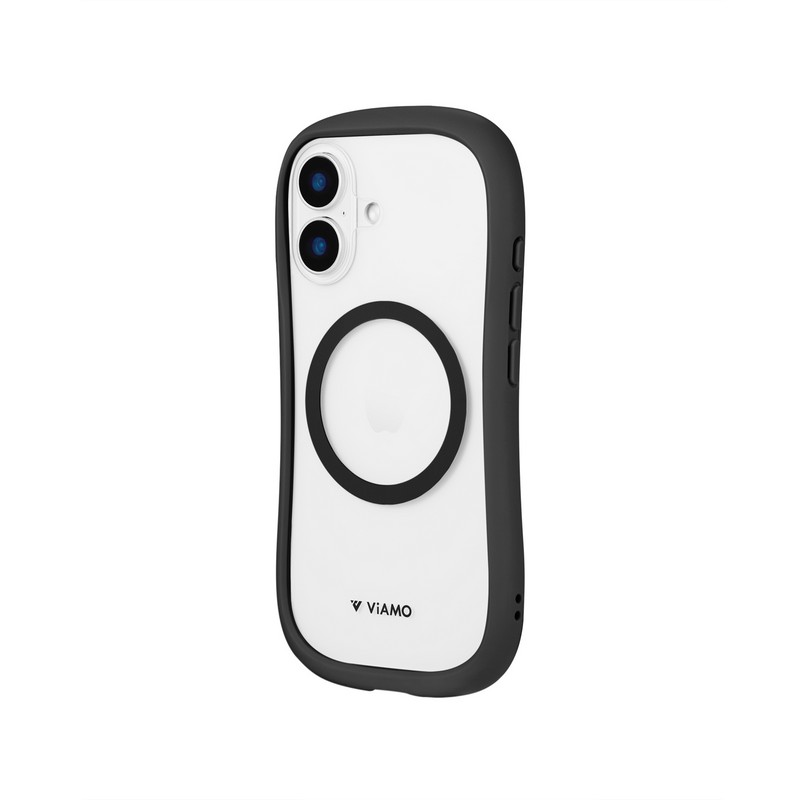 iPhone 16 高速充電対応・耐傷・耐衝撃ハイブリッドケース 「ViAMO charge」 ライトブラック