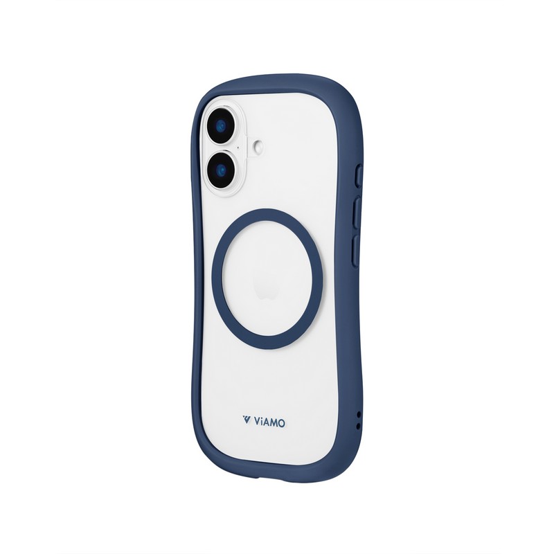 iPhone 16 高速充電対応・耐傷・耐衝撃ハイブリッドケース 「ViAMO charge」 ネイビー
