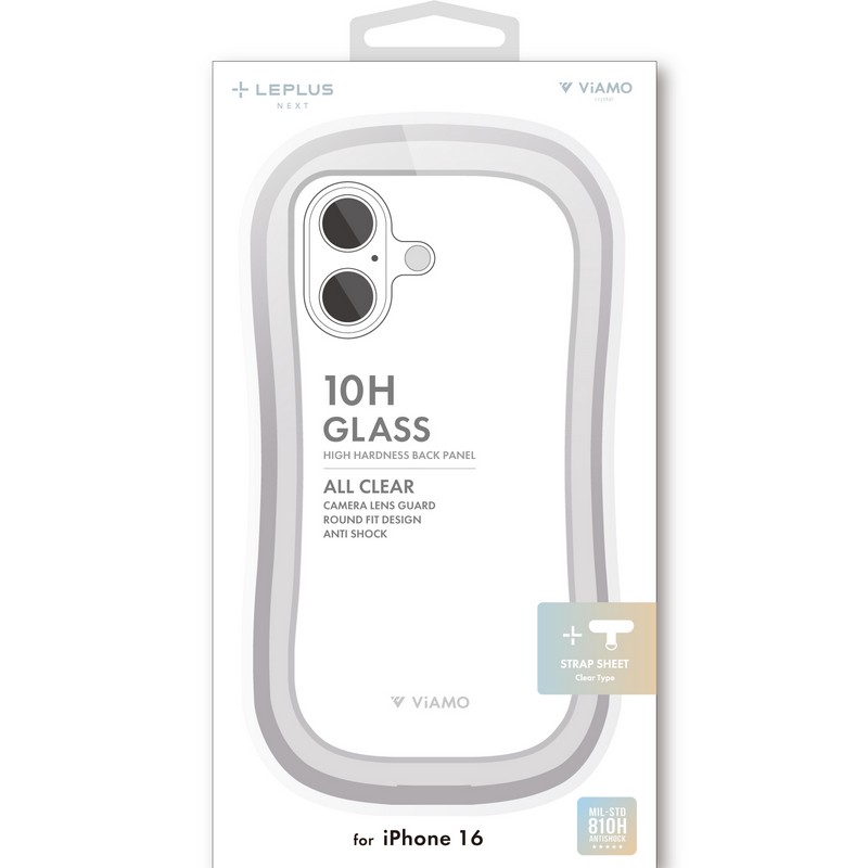 iPhone 16 耐傷・耐衝撃ハイブリッドケース 「ViAMO crystal」 クリアマット