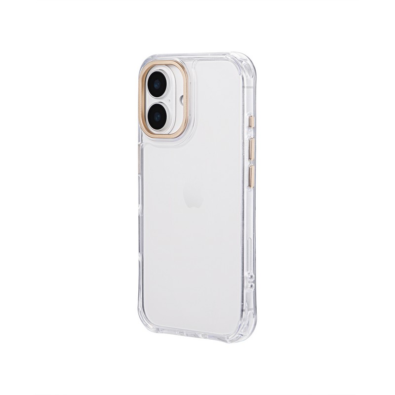 iPhone 16 カメラ保護ハイブリッドケース 「mycam」 シャンパンゴールド