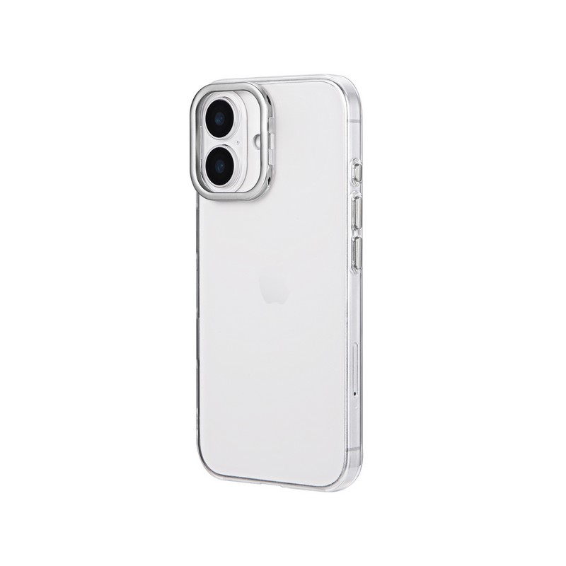 iPhone 16 スタンド搭載ハイブリッドケース 「mycam Stand」 シルバー