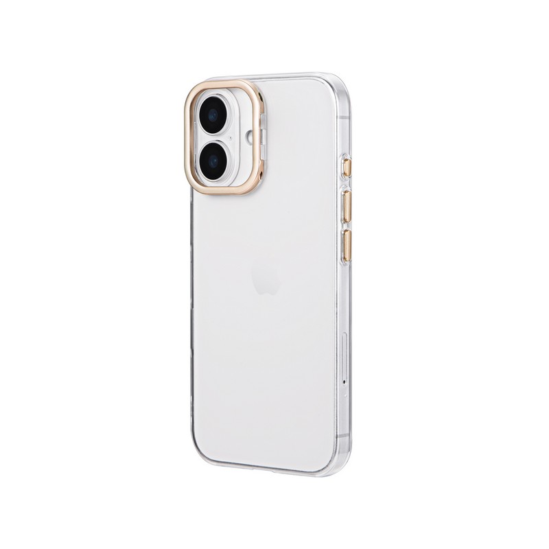 iPhone 16 スタンド搭載ハイブリッドケース 「mycam Stand」 シャンパンゴールド
