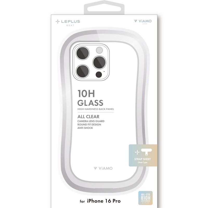 iPhone 16 Pro 耐傷・耐衝撃ハイブリッドケース 「ViAMO crystal」 クリア