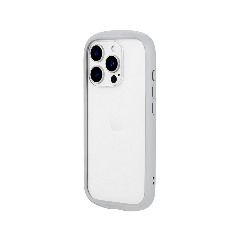 iPhone 16 Pro 耐衝撃ハイブリッドケース 「Cleary」 ライトグレー