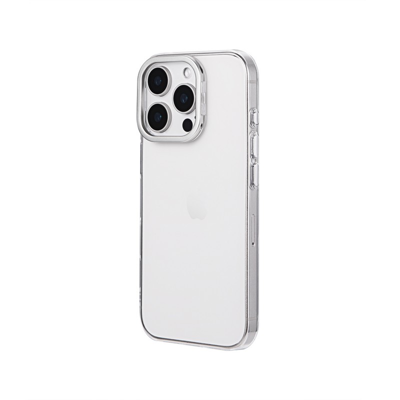 iPhone 16 Pro スタンド搭載ハイブリッドケース 「mycam Stand」 シルバー