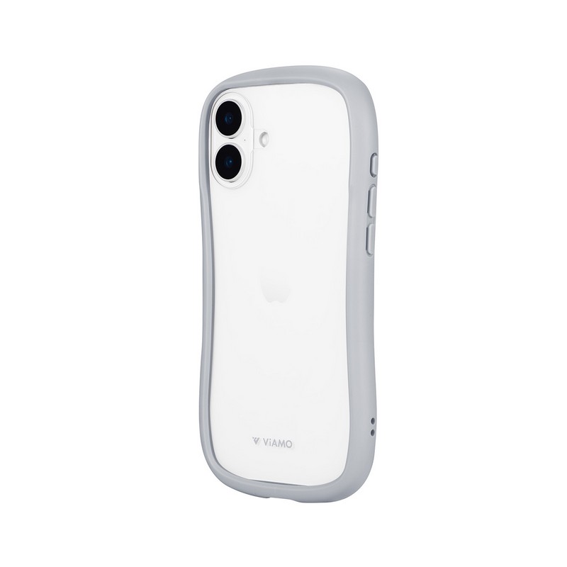iPhone 16 Plus 耐傷・耐衝撃ハイブリッドケース 「ViAMO freely」 ライトグレー