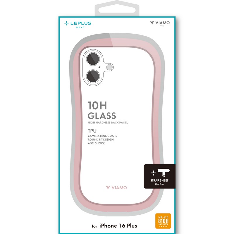 iPhone 16 Plus 耐傷・耐衝撃ハイブリッドケース 「ViAMO freely」 ダスティピンク