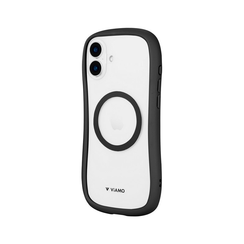 iPhone 16 Plus 高速充電対応・耐傷・耐衝撃ハイブリッドケース 「ViAMO charge」 ライトブラック