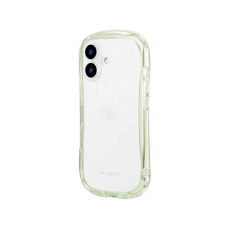 iPhone 16 耐傷・耐衝撃ハイブリッドケース 「ViAMO crystal」 グリーン