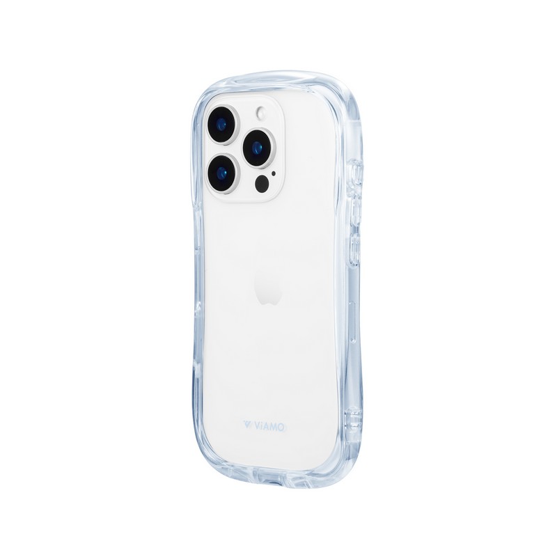 iPhone 16 Pro 耐傷・耐衝撃ハイブリッドケース 「ViAMO crystal」 ブルー