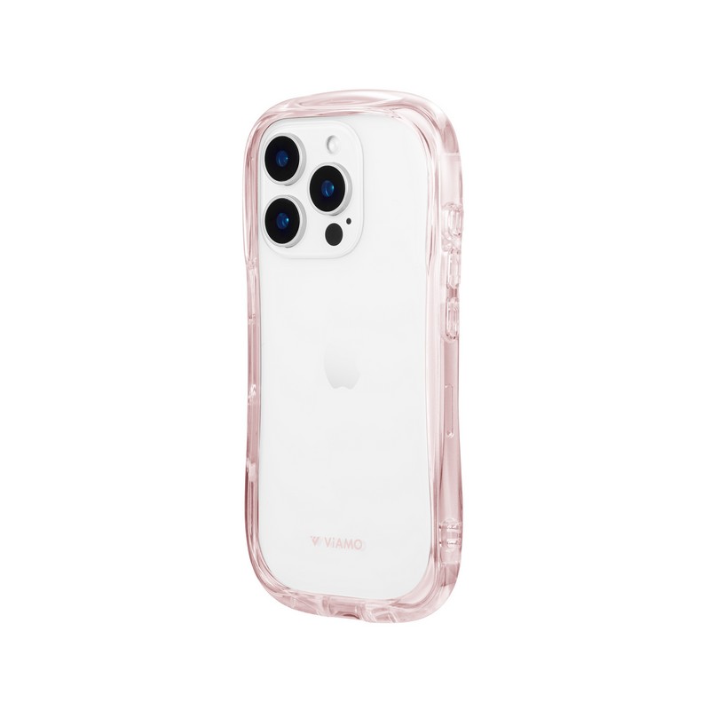 iPhone 16 Pro 耐傷・耐衝撃ハイブリッドケース 「ViAMO crystal」 ピンク