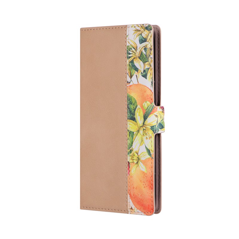 らくらくスマートフォン F-53E 薄型・軽量花柄手帳ケース 「BOOK Flower」 ピンク