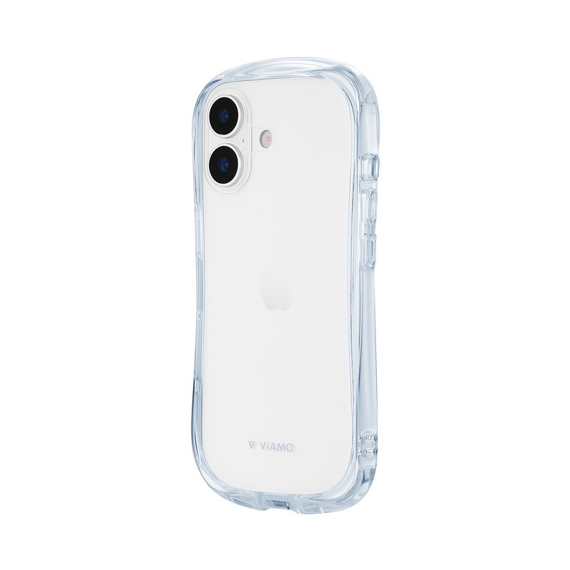 iPhone 17 耐傷・耐衝撃ハイブリッドケース 「ViAMO crystal」 ブルー