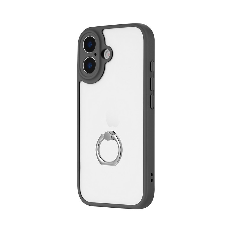 iPhone 17 リング付き耐衝撃ハイブリッドケース 「Velta Ring」 ダークグレー