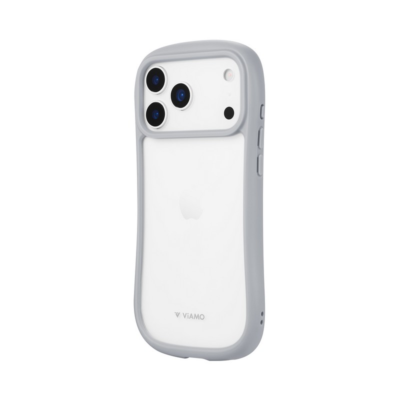 iPhone 17 Pro Max 耐傷・耐衝撃ハイブリッドケース 「ViAMO freely」 ライトグレー