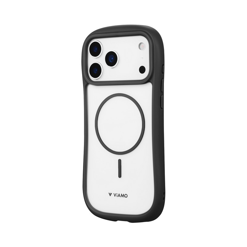 iPhone 17 Pro Max 耐傷・耐衝撃ハイブリッドケース 「ViAMO mag」 ダークグレー
