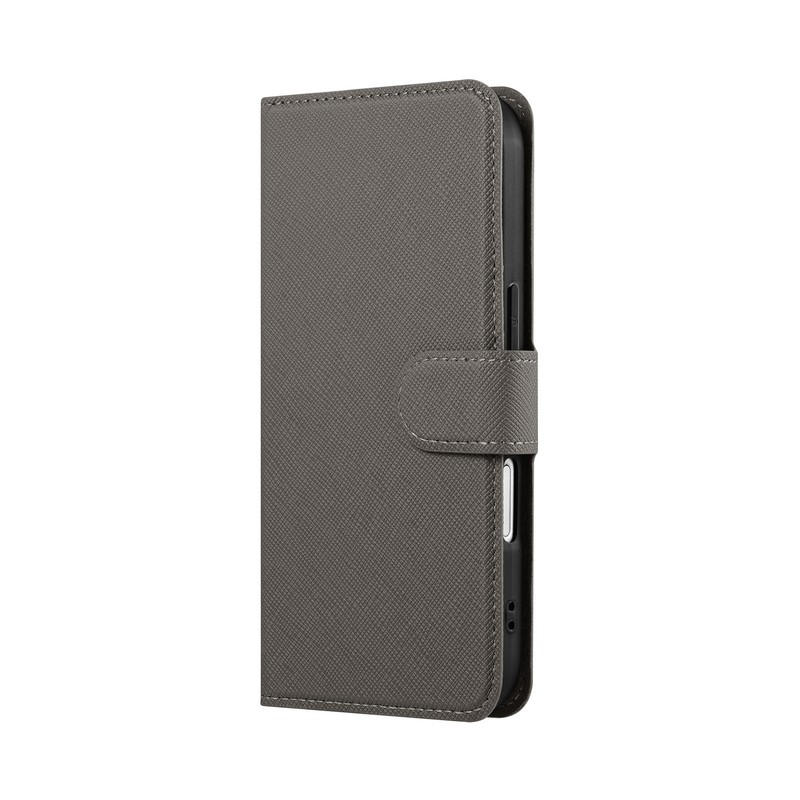 iPhone17 ケース 手帳型 Twoal 4Card Belt ダークグレー カード収納 4枚 大容量 薄型 スリム マグネットベルト スタンド機能 耐衝撃 TPU サフィアー