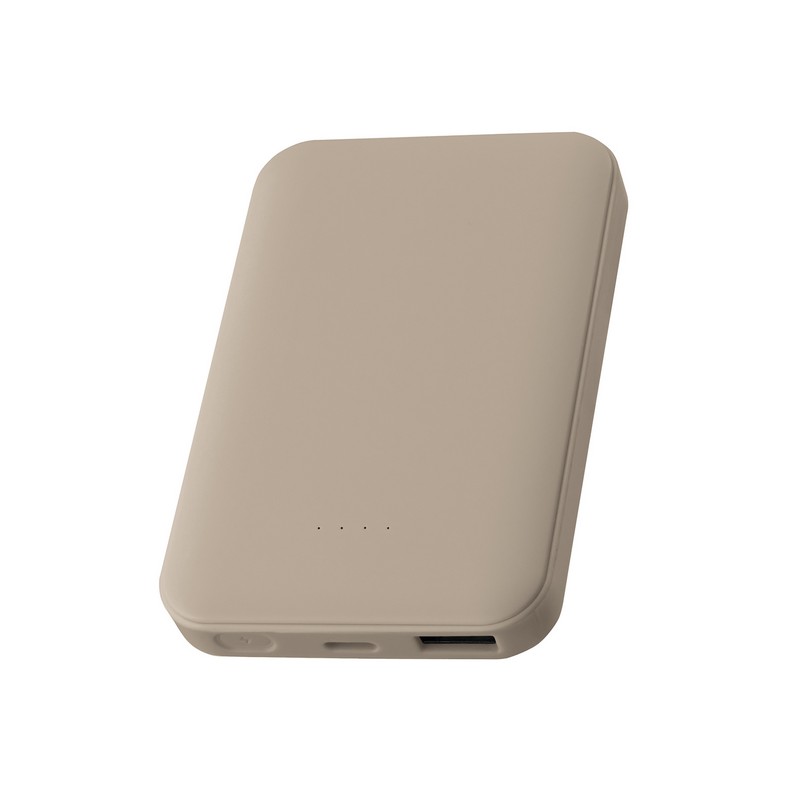 発火リスクを抑えたモバイルバッテリー「MOEZ」 5000mAh グレージュ