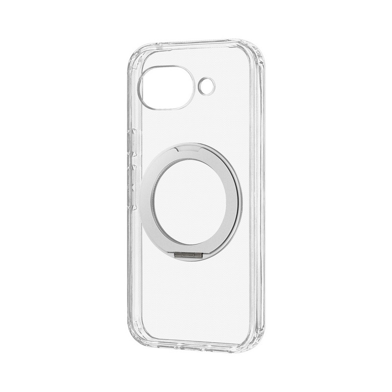 Google Pixel 10a ケース リング付 マグネット グーグルピクセル10a MagSafe対応 スマホスタンド 黄ばまない 透明 背面クリア シルバー カバー スマホカバー