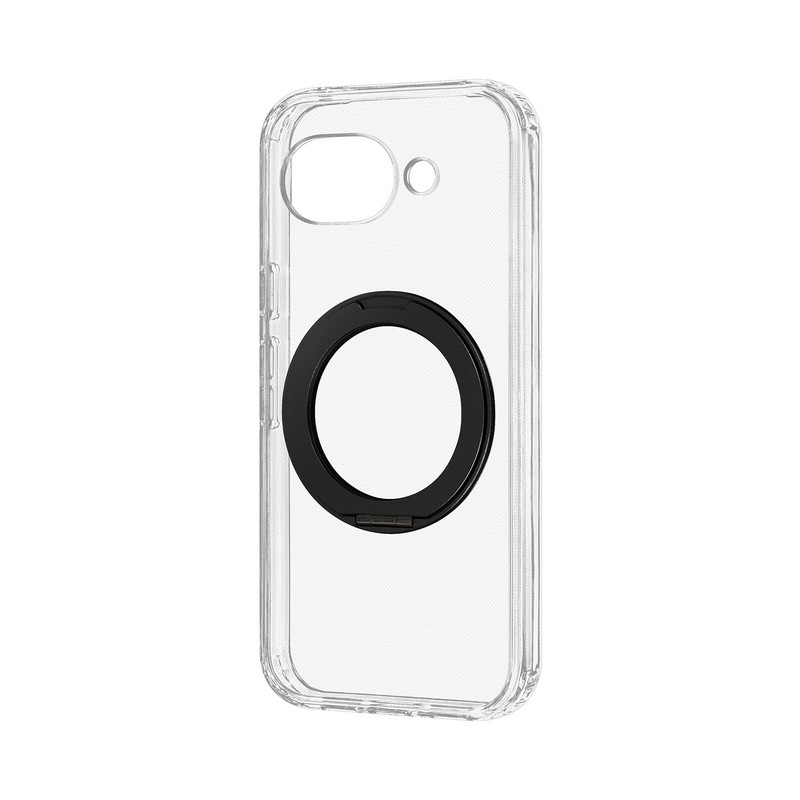 Google Pixel 10a ケース リング付 マグネット グーグルピクセル10a MagSafe対応 スマホスタンド 黄ばまない 透明 背面クリア ブラック カバー スマホカバー
