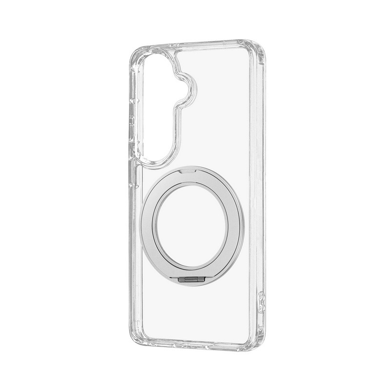 Galaxy S26 ケース リング付 マグネット GalaxyS26 ギャラクシーS26 MagSafe対応 スマホスタンド 黄ばまない 透明 背面クリア シルバー カバー スマホカバー