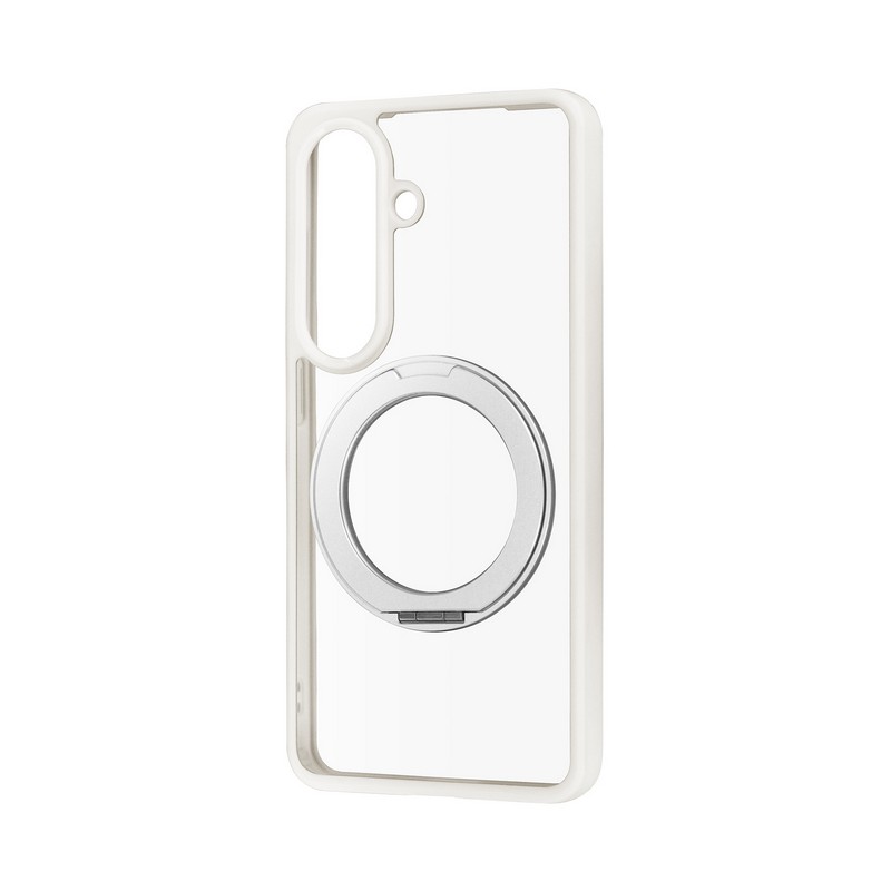 Galaxy S26 ケース リング付 マグネット GalaxyS26 ギャラクシーS26 MagSafe対応 スマホスタンド 360度回転 耐衝撃 ホワイト カバー ハイブリッド スマホカバー