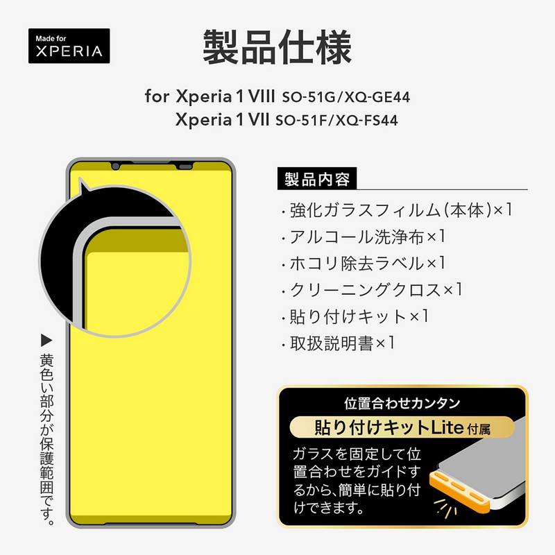 Xperia 1 VIII ガラスフィルム ブルーライトカット エクスペリア1VIII VII 指紋防止 気泡防止 目に優しい キット付属 割れにくい 画面保護 スマホフィルム