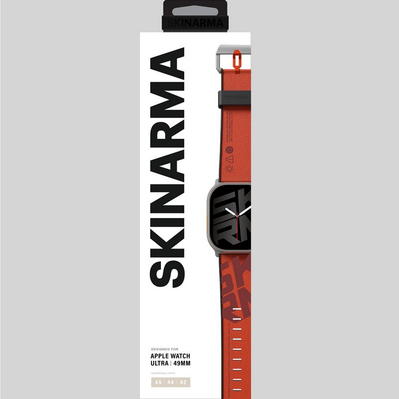 SKINARMA Apple Watch 49/46/45/44/42mm SPUNK シリコンバンド オレンジ