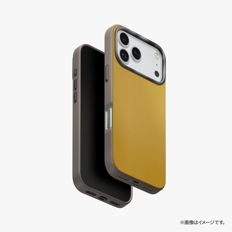 iPhone 17 Pro ケース 耐衝撃 レザー iPhone17Pro アイフォン17プロ シンプル 衝撃吸収 カメラ保護 おしゃれ イエロー グレー カバー スマホケース スマホカバー
