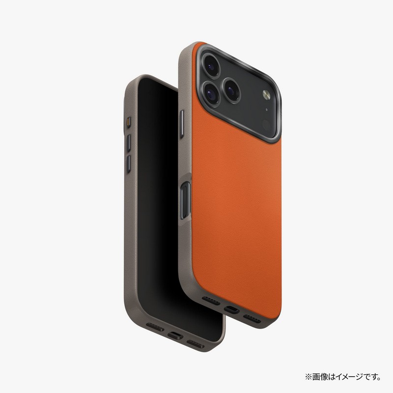 iPhone 17 Pro ケース 耐衝撃 レザー iPhone17Pro アイフォン17プロ シンプル 衝撃吸収 カメラ保護 おしゃれ オレンジ グレー カバー スマホケース スマホカバー