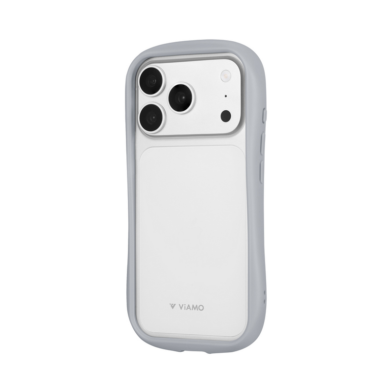 iPhone18Pro/iPhone 17 Pro 耐傷・耐衝撃ハイブリッドケース 「ViAMO freely S」 ライトグレー