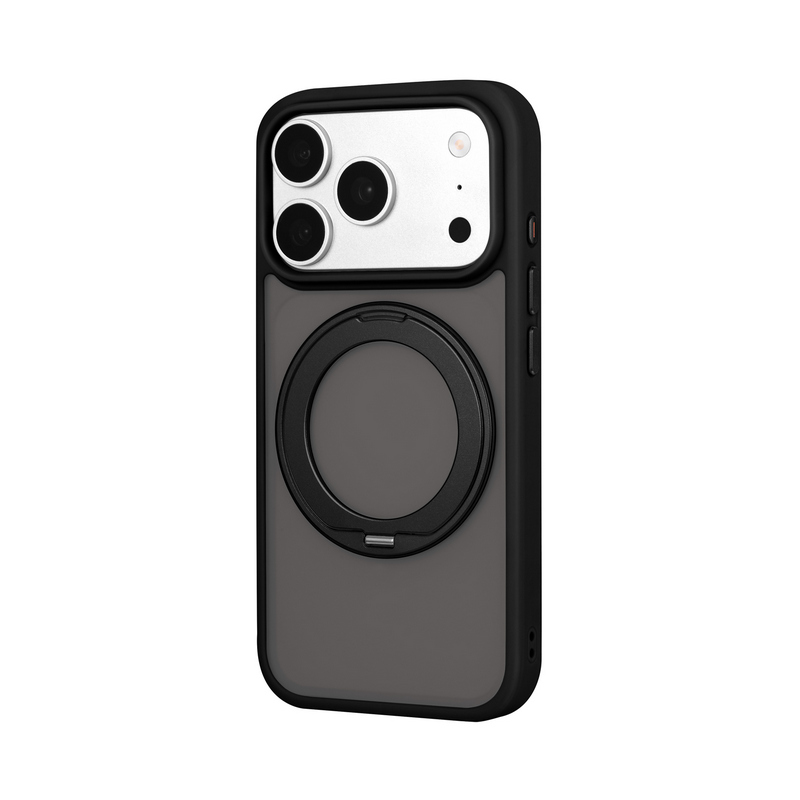 iPhone18Pro/iPhone 17 Pro 耐傷・耐衝撃ハイブリッドケース 「GRASIM」 ブラック