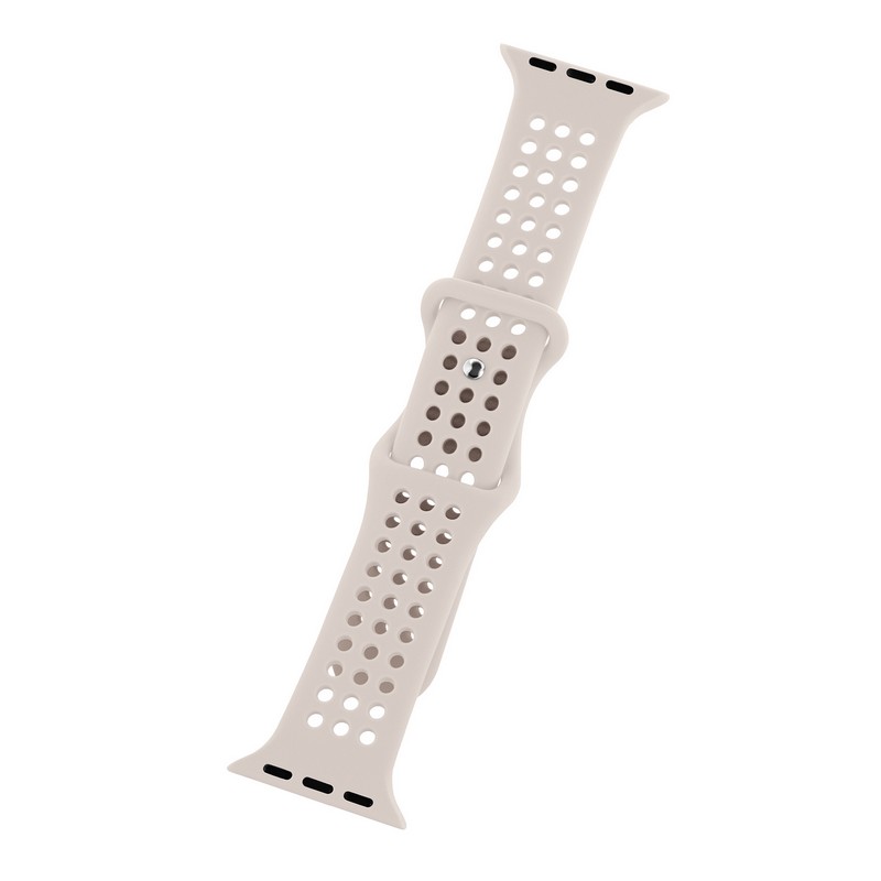 Apple Watch 38/40/41/42mm バンド 「CORVIN」 パンチングシリコンバンド エクリュ