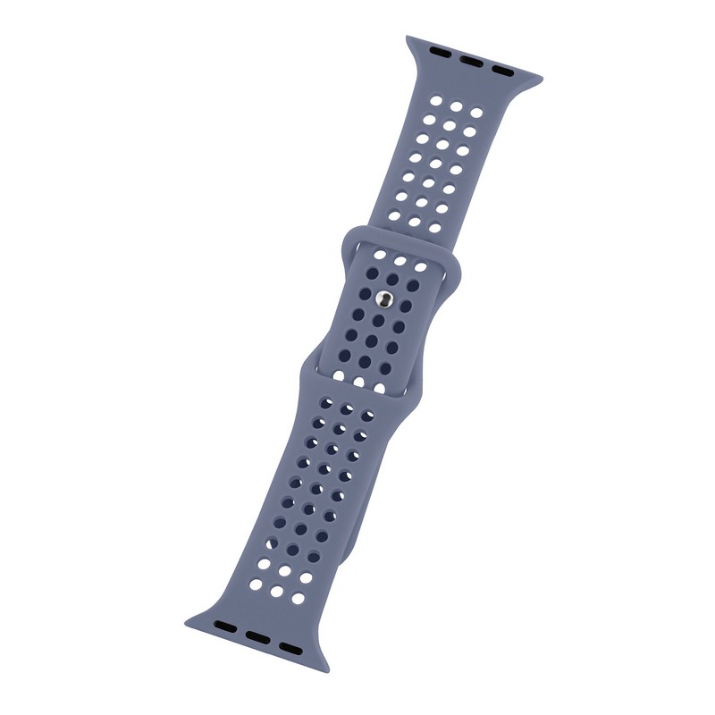 Apple Watch 38/40/41/42mm バンド 「CORVIN」 パンチングシリコンバンド ブルー
