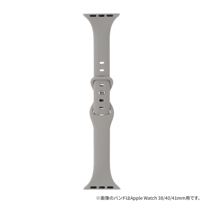Apple Watch 42(Series 1,2,3)/44/45/46/49mm バンド 「CORVIN」 スリムシリコンバンド グレー