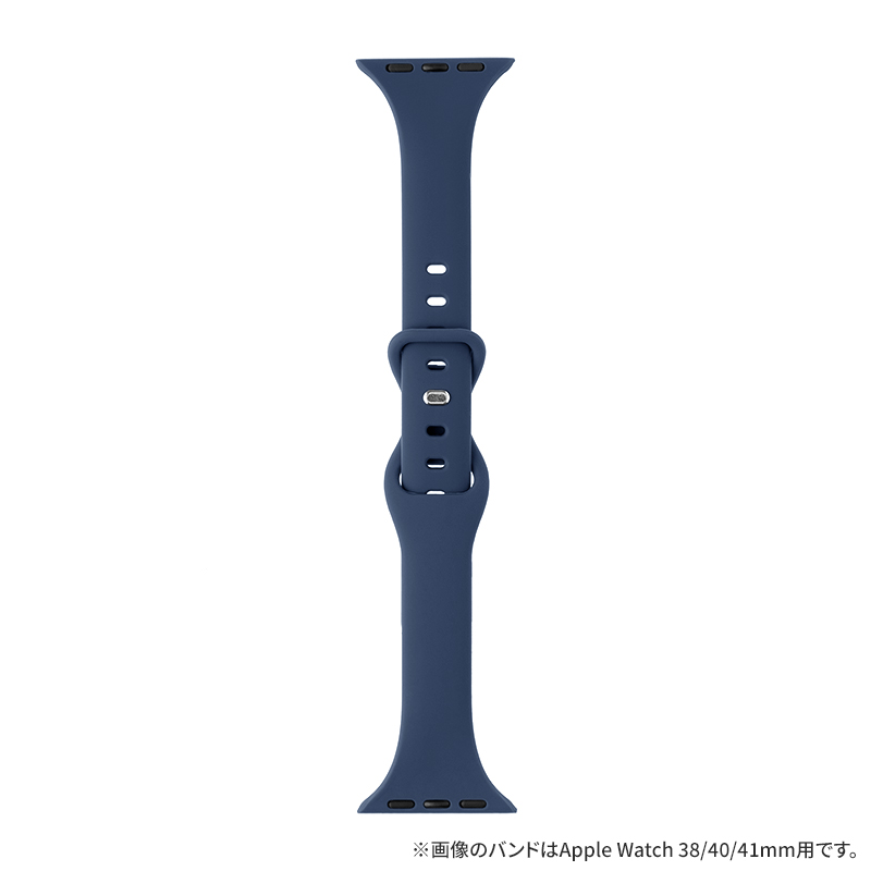Apple Watch 42(Series 1,2,3)/44/45/46/49mm バンド 「CORVIN」 スリムシリコンバンド ネイビー