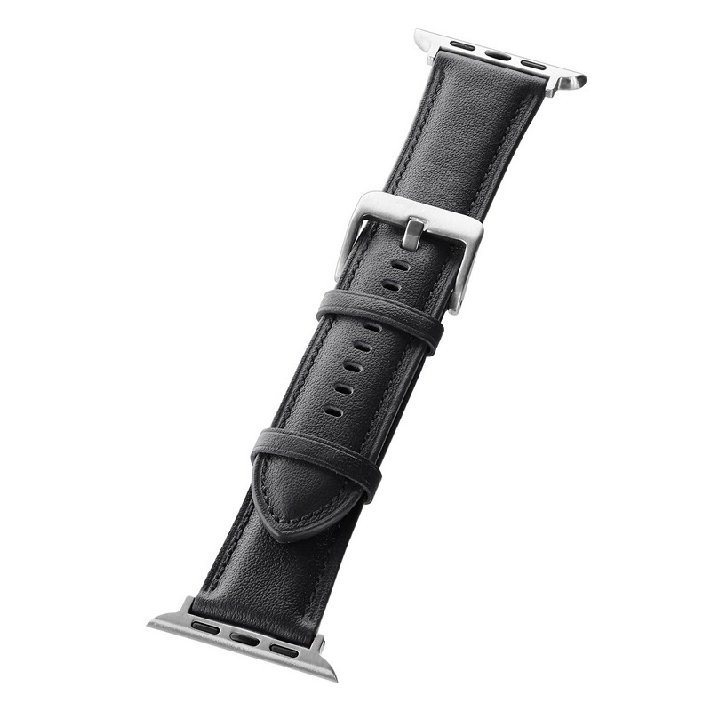 Apple Watch 42(Series 1,2,3)/44/45/46/49mm バンド 「CORVIN」 プランプレザーバンド ブラック