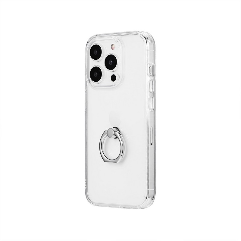 iPhone 15 Pro リング付き耐衝撃ハイブリッドケース 「UTILO Ring」 クリア