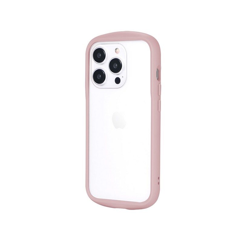 iPhone 15 Pro 耐衝撃ハイブリッドケース 「Cleary」 ダスティピンク