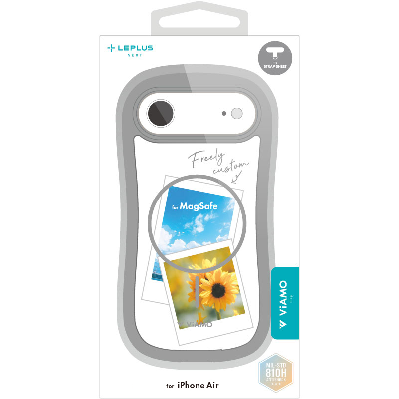iPhone Air 耐傷・耐衝撃ハイブリッドケース 「ViAMO mag」 ライトグレー